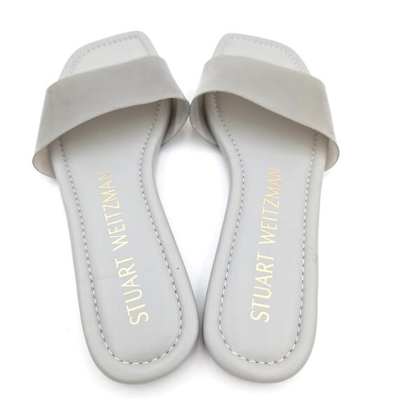 Stuart Weitzman Summer Flat Sandals Slip-On Women's Gray Size US7.5B EU38 - Picture 5 of 12